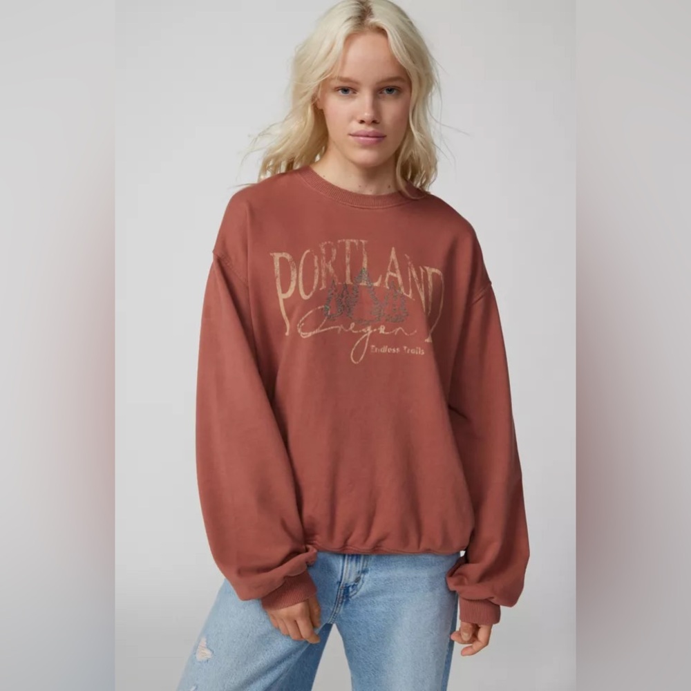 Urban Outfitters Portland Embroidered Pullover Sweatshirt